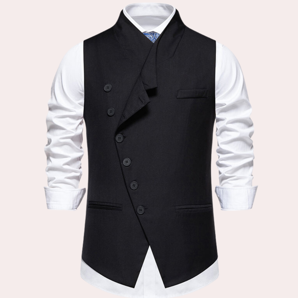 Elegant vest til mænd med asymmetrisk lukning