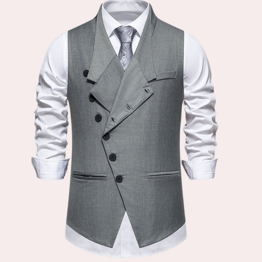 Elegant vest til mænd med asymmetrisk lukning