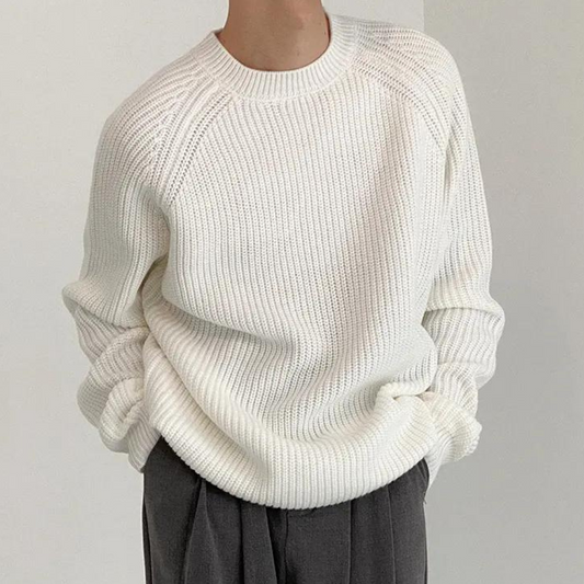 Alsidig langærmet strikket sweater til mænd
