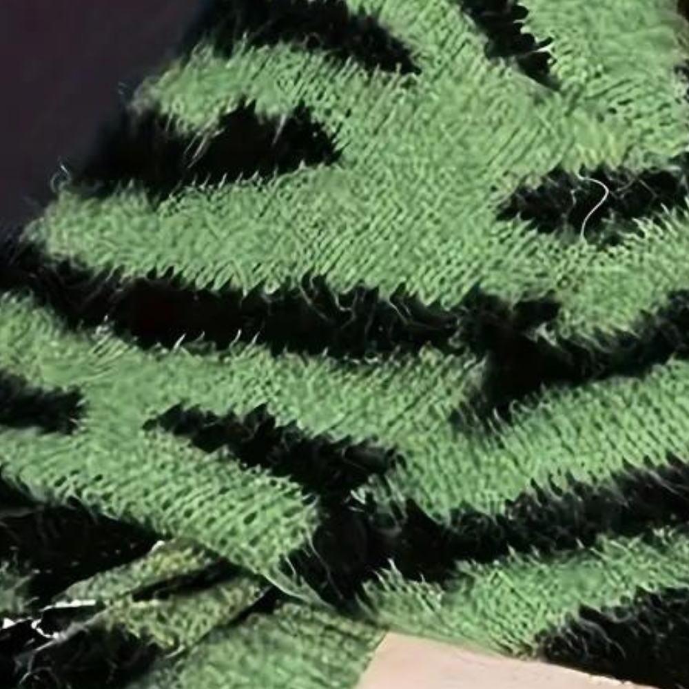 Overdimensioneret fuzzy chevron-sweater
