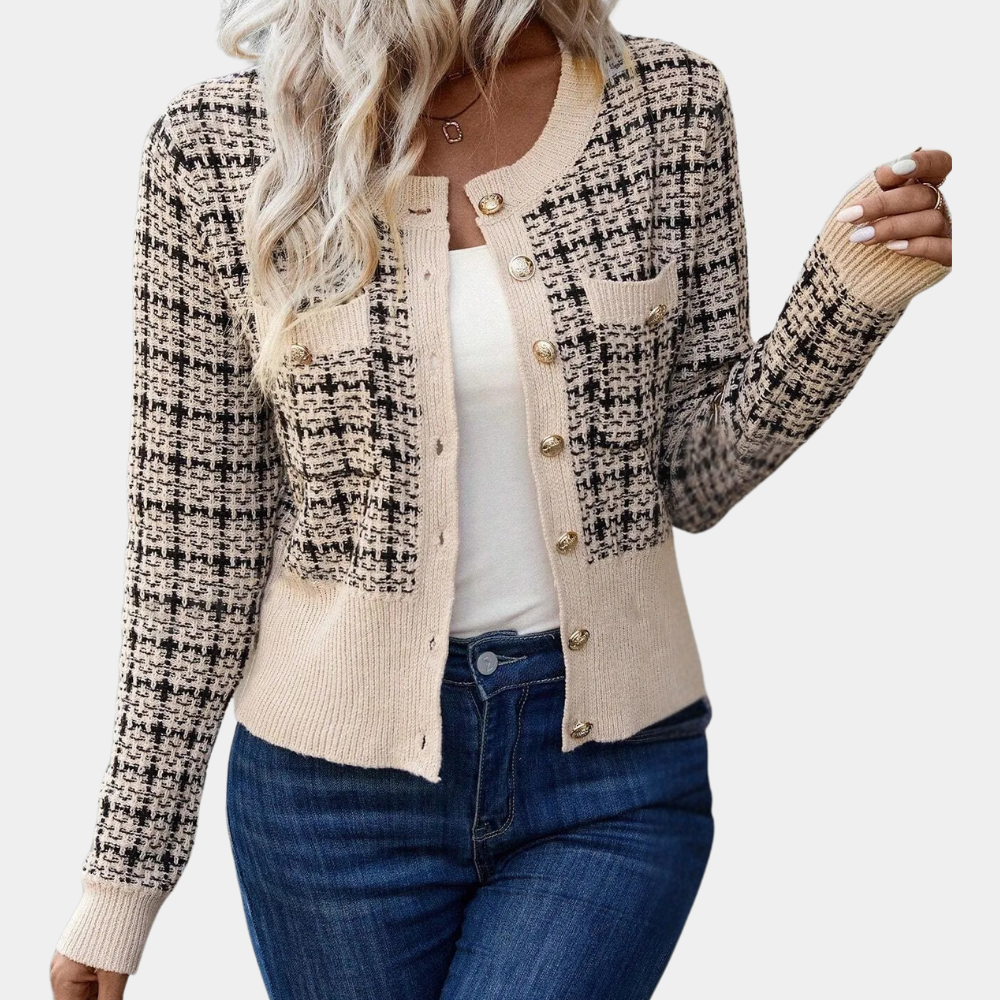 Elegant strikket cardigan til kvinder