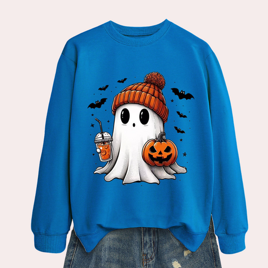 Uhyggelig Halloween-sweatshirt til kvinder