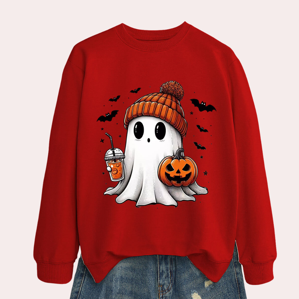 Uhyggelig Halloween-sweatshirt til kvinder