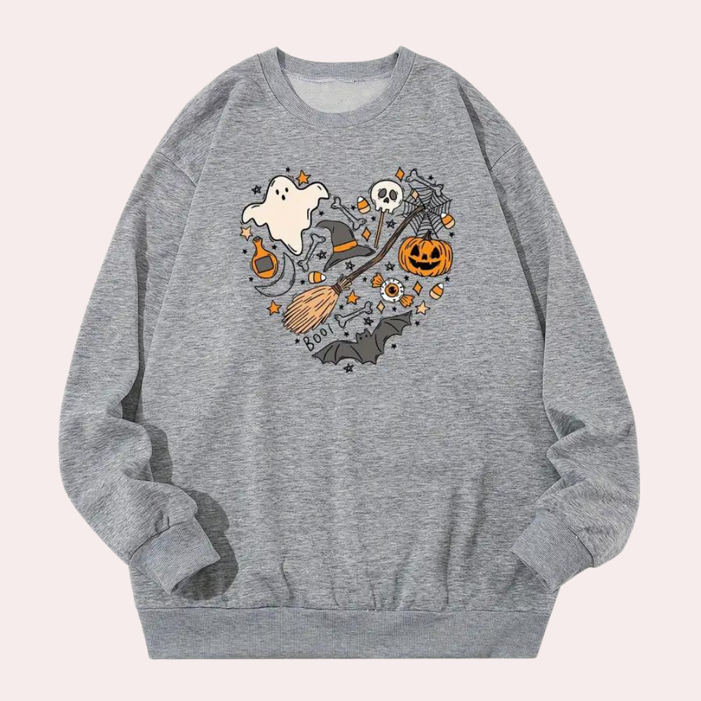 Halloween-sweater med hjerte