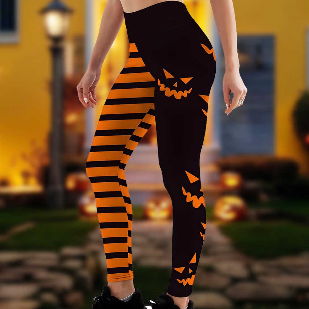 Leggings med halloween-tryk