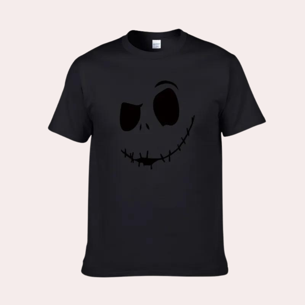 Smiley-farvet T-shirt til mænd