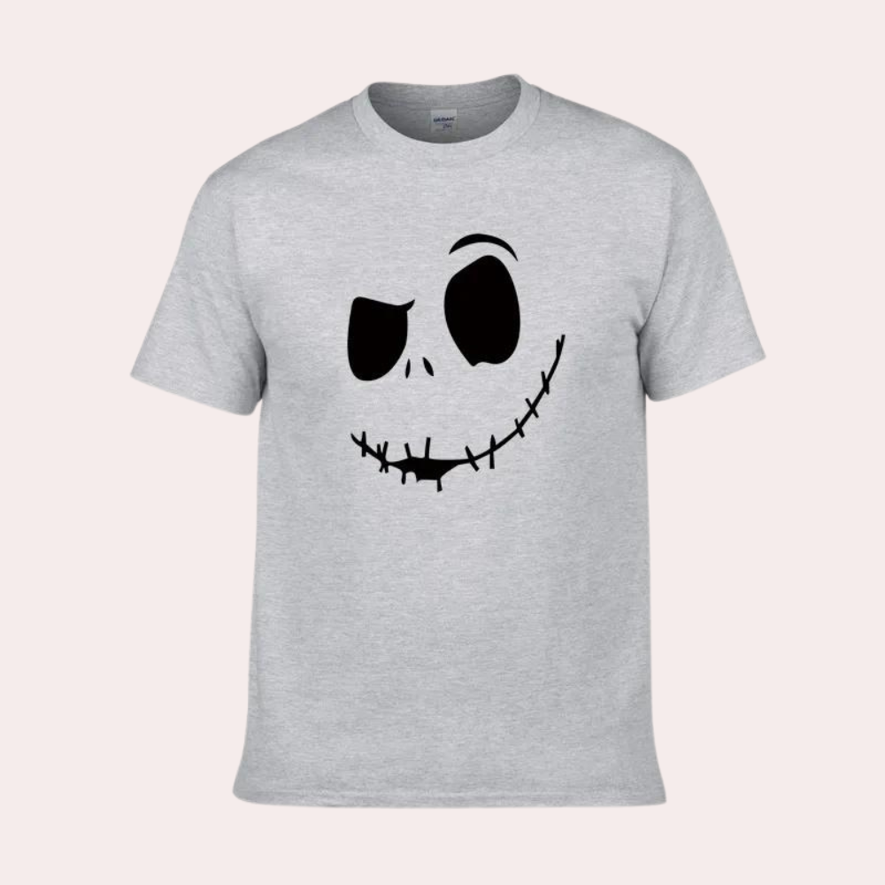 Smiley-farvet T-shirt til mænd