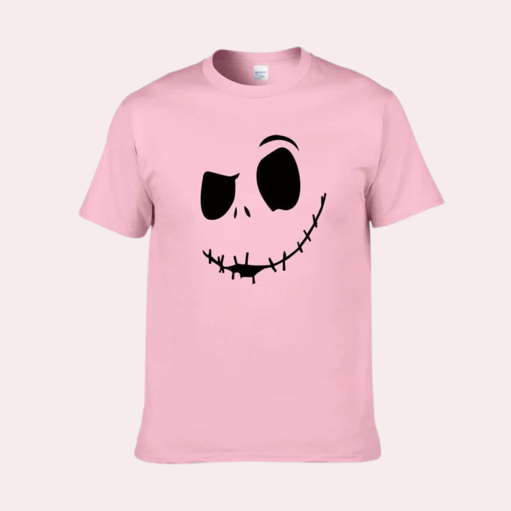 Smiley-farvet T-shirt til mænd