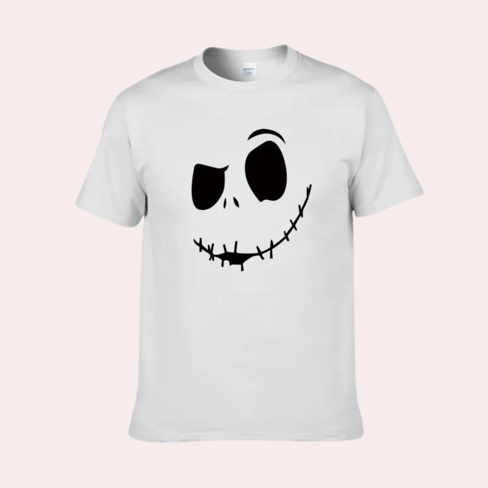 Smiley-farvet T-shirt til mænd