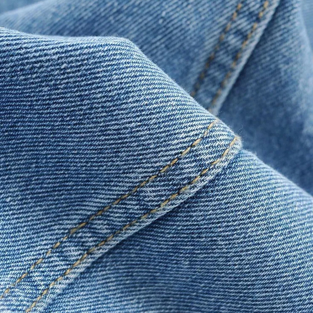 Afslappede denim-cargo-bukser til kvinder