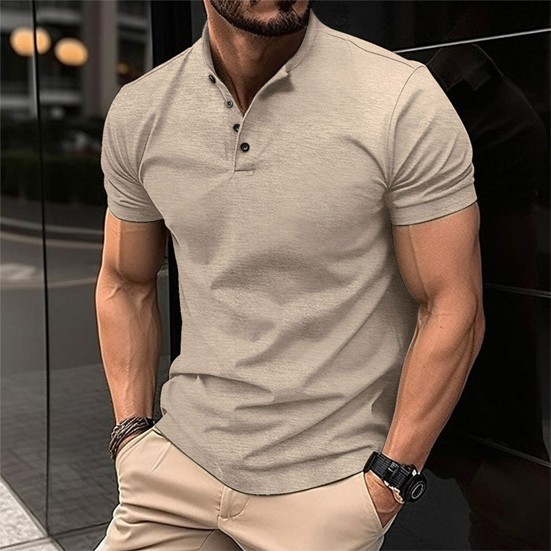 Casual poloshirt med knapper til mænd