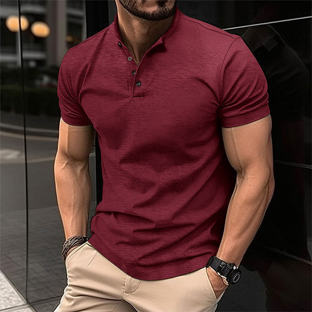 Casual poloshirt med knapper til mænd