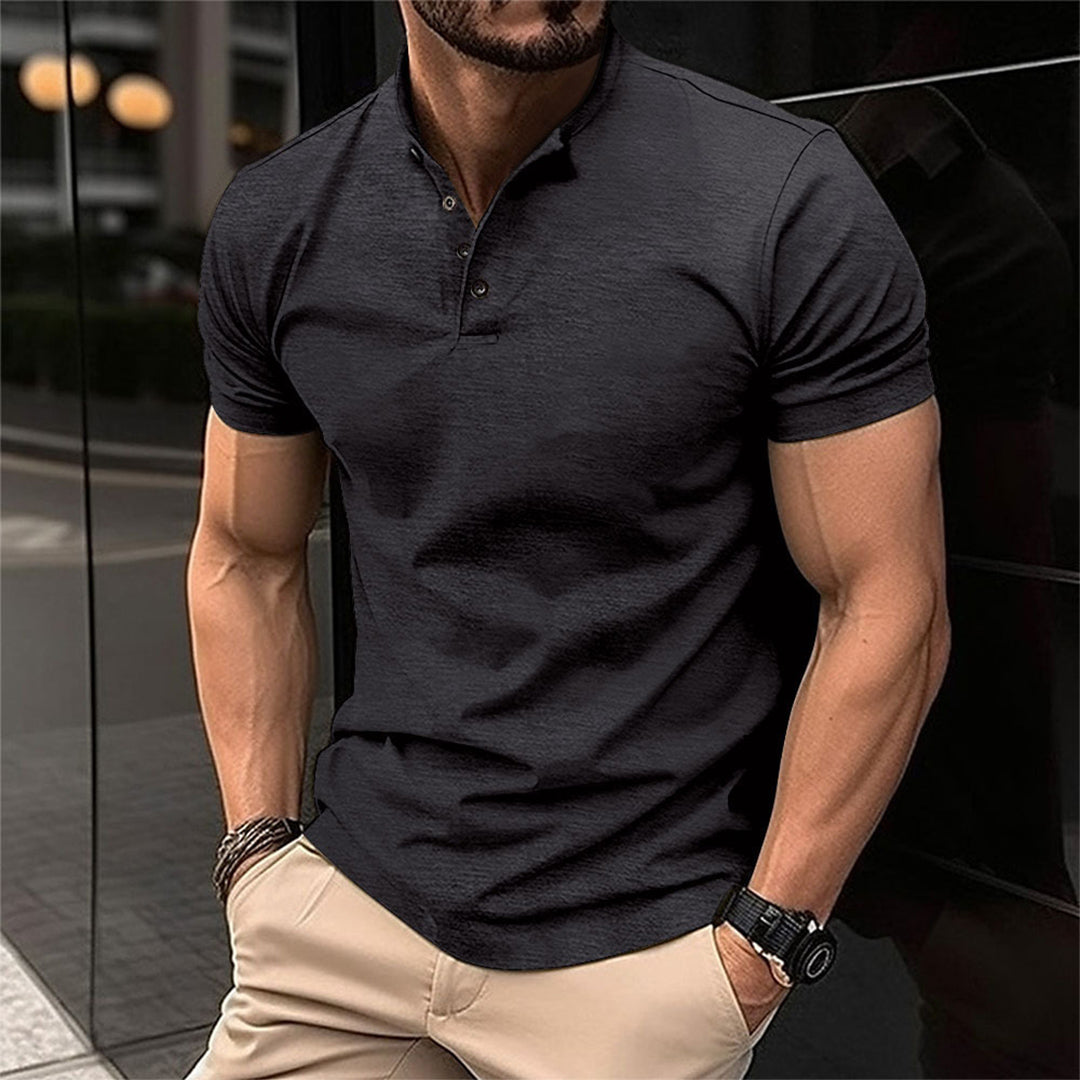 Casual poloshirt med knapper til mænd