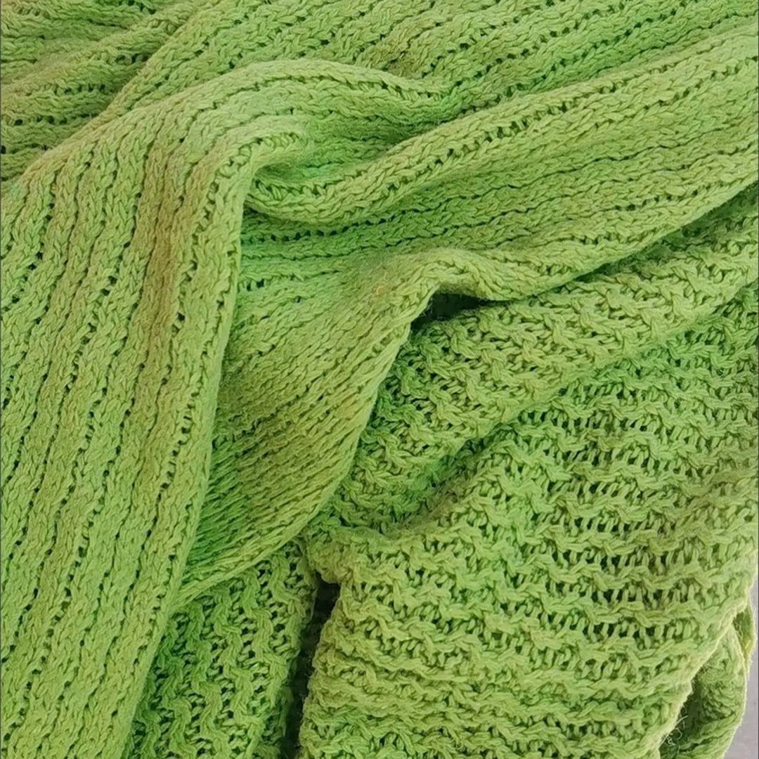 Strikket ultra-lang cardigan med udhulning