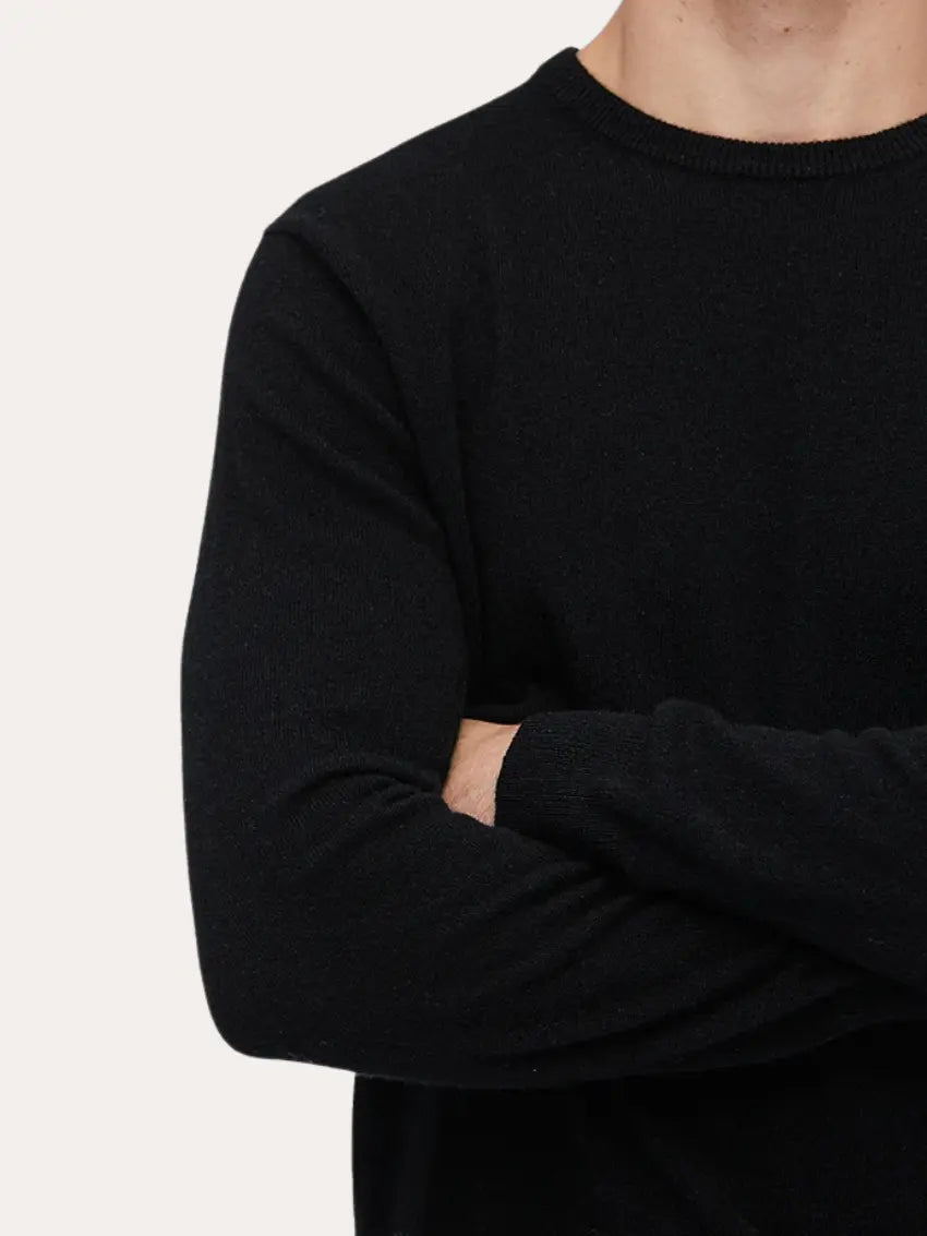 Premium sort sweater til mænd