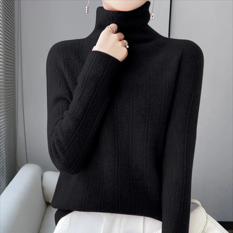 Strikkede linjer sweater til kvinder