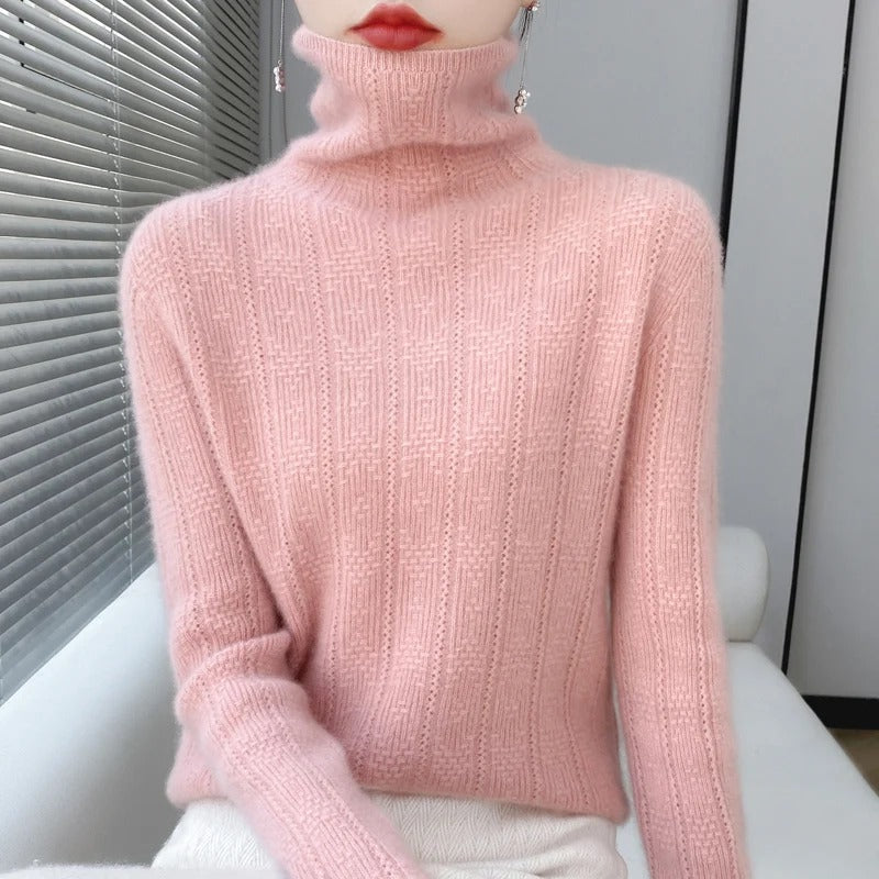 Strikkede linjer sweater til kvinder