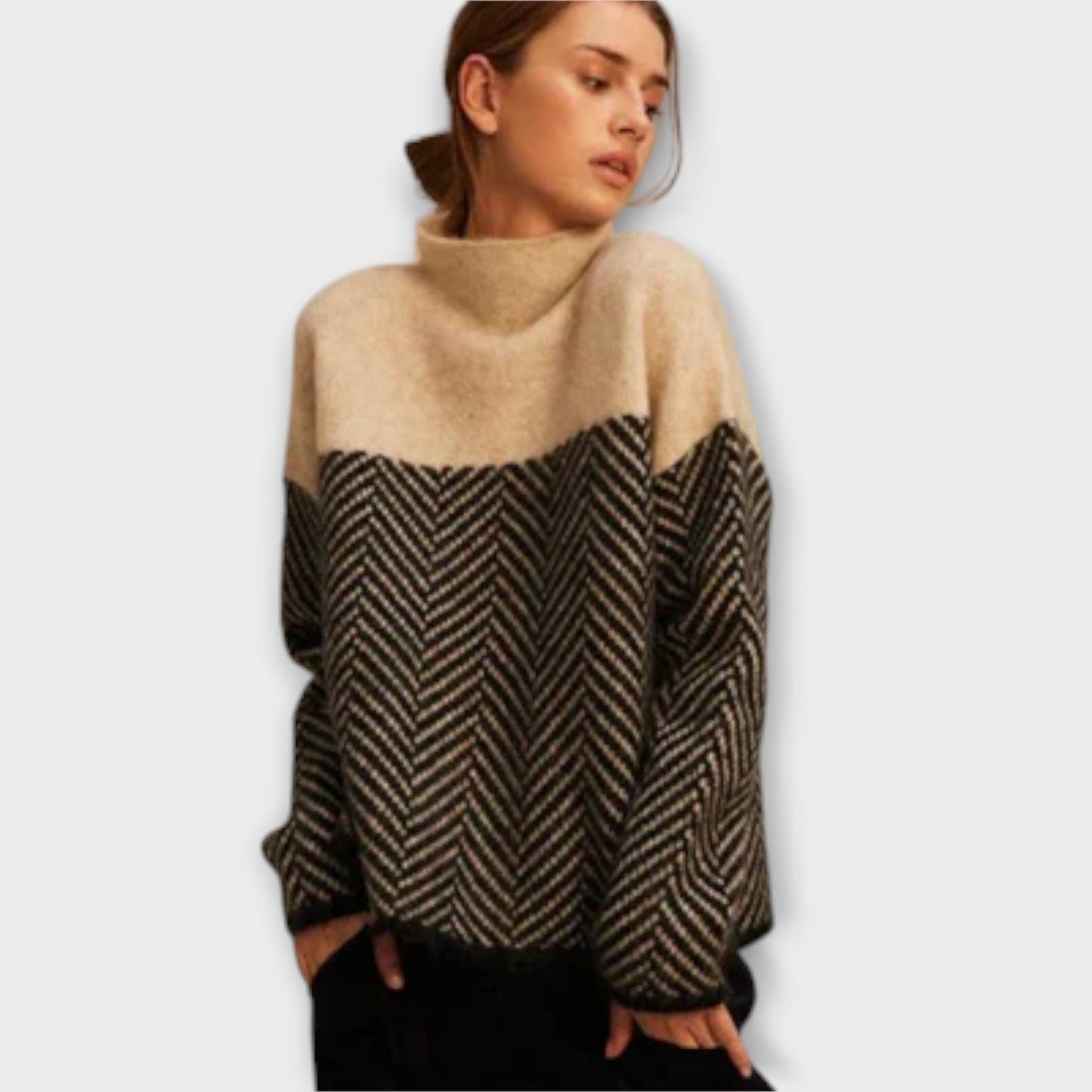 Blød cashmere-rullekravetrøje til kvinder