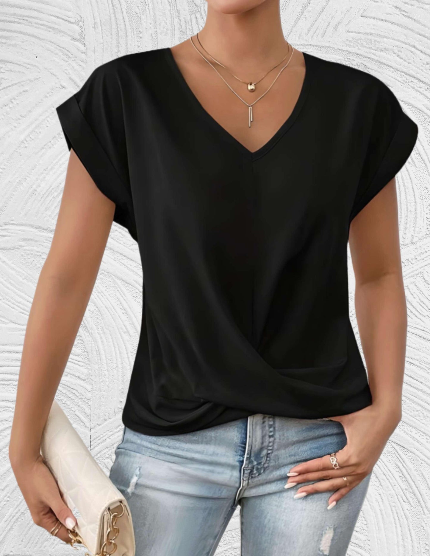 Bluse til kvinder med snoet front