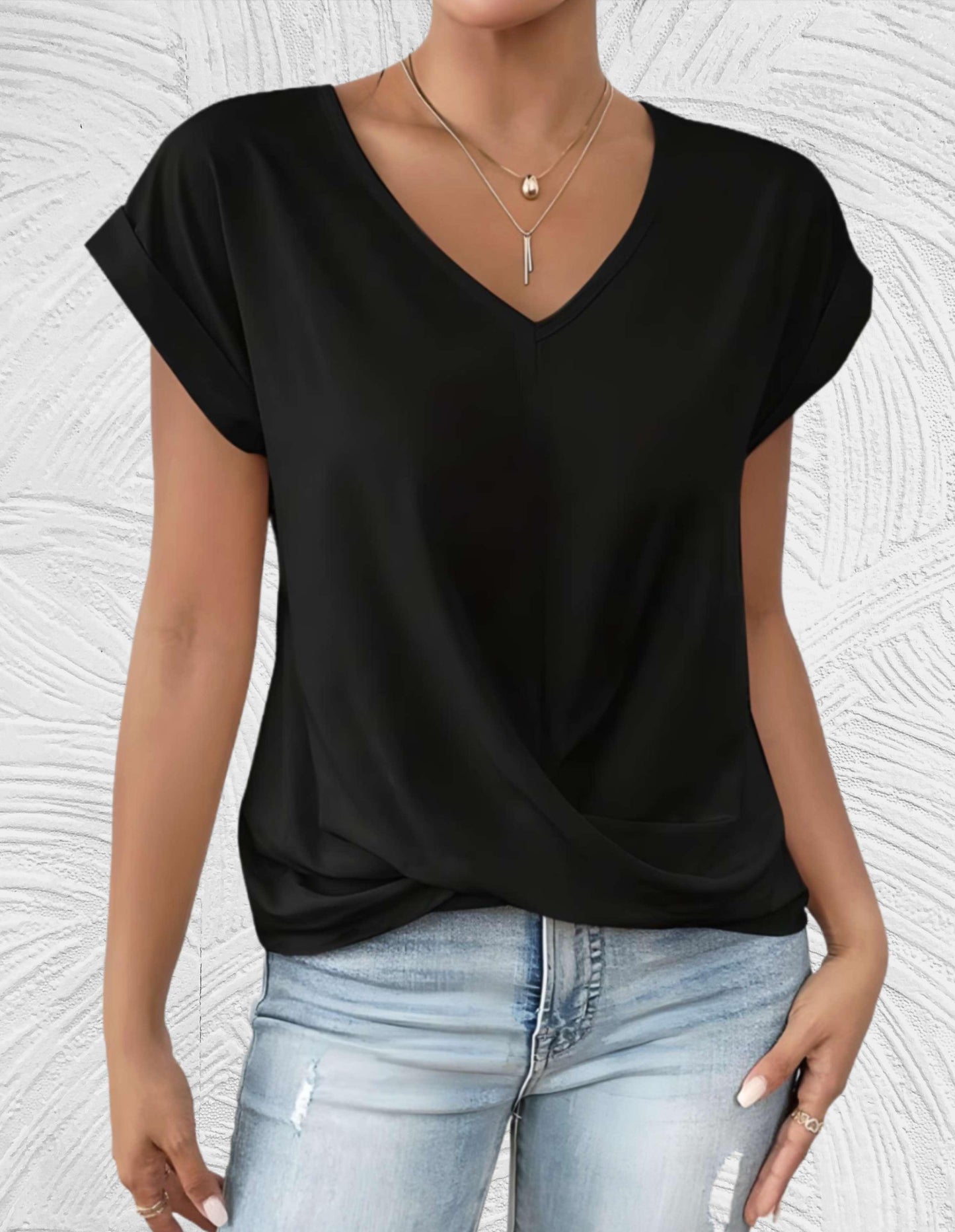 Bluse til kvinder med snoet front