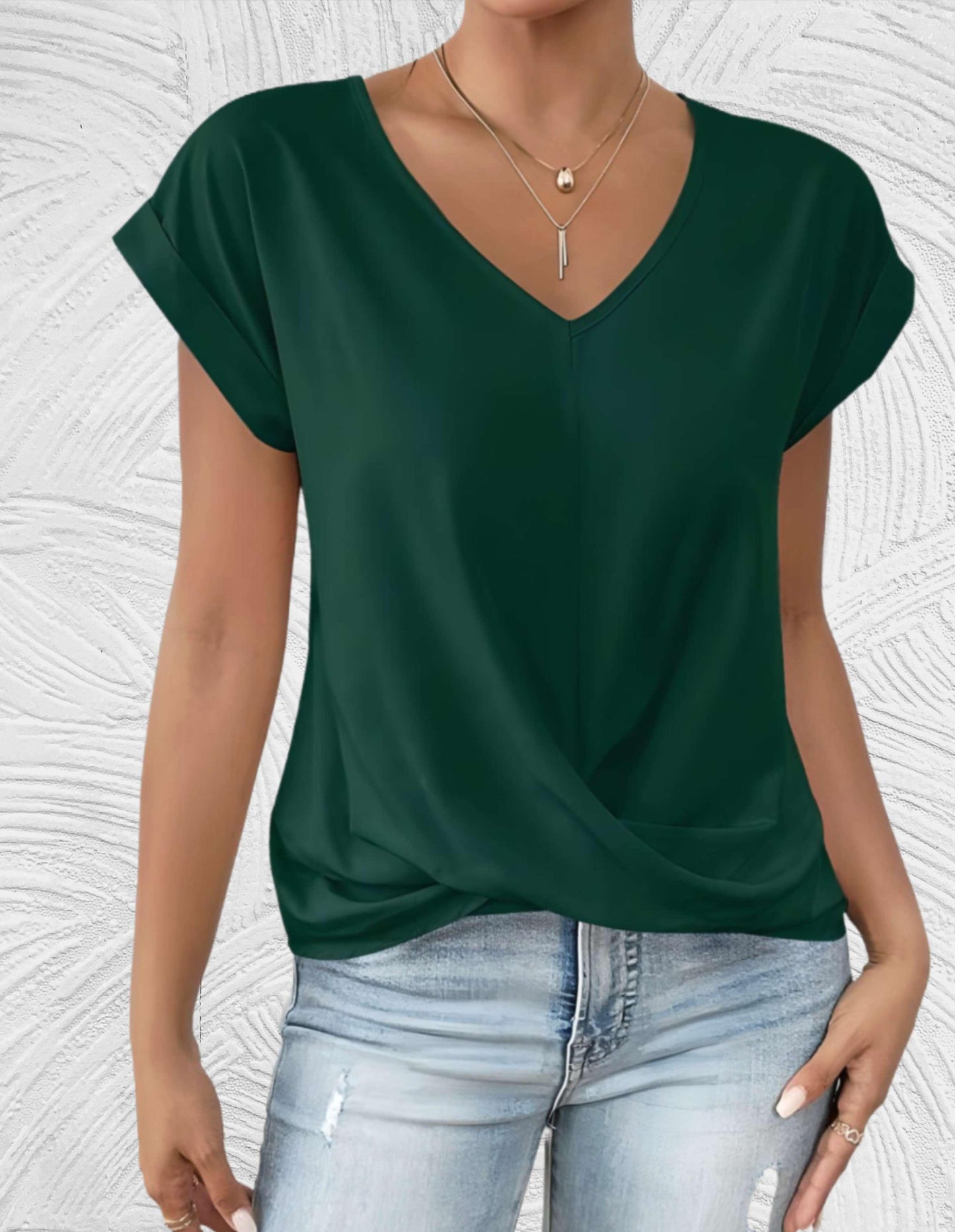 Bluse til kvinder med snoet front