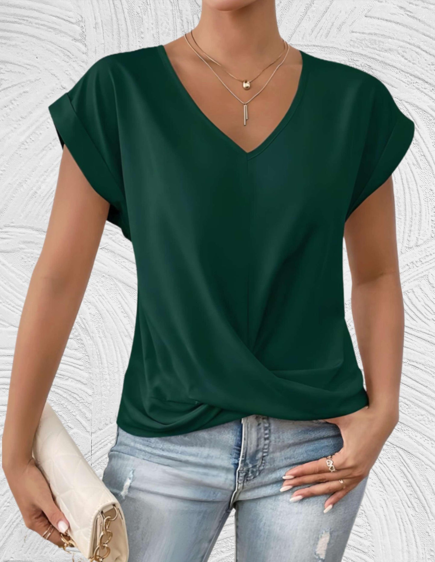 Bluse til kvinder med snoet front