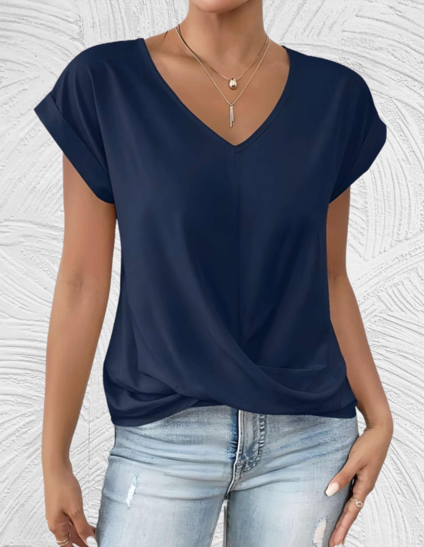 Bluse til kvinder med snoet front