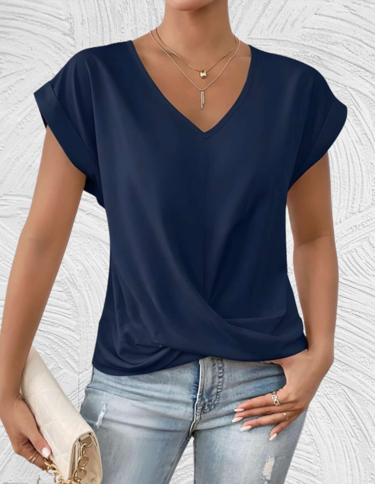 Bluse til kvinder med snoet front