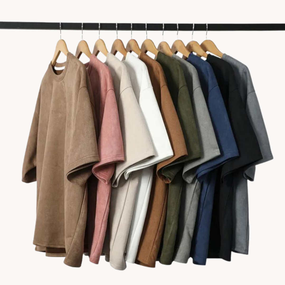 Unikke Suede T-shirt i ruskind til mænd