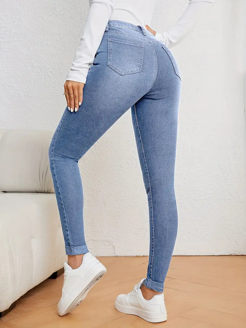 Stilfulde højtaljede jeans til kvinder