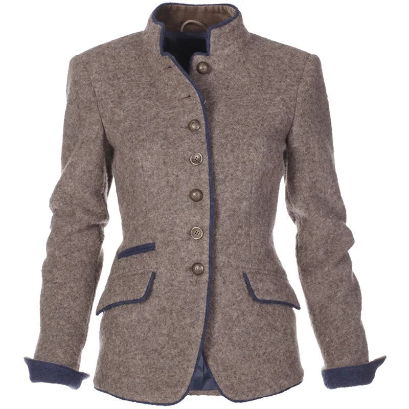 Eleganter Strickblazer mit Statement-Futter für Frauen til kvinder