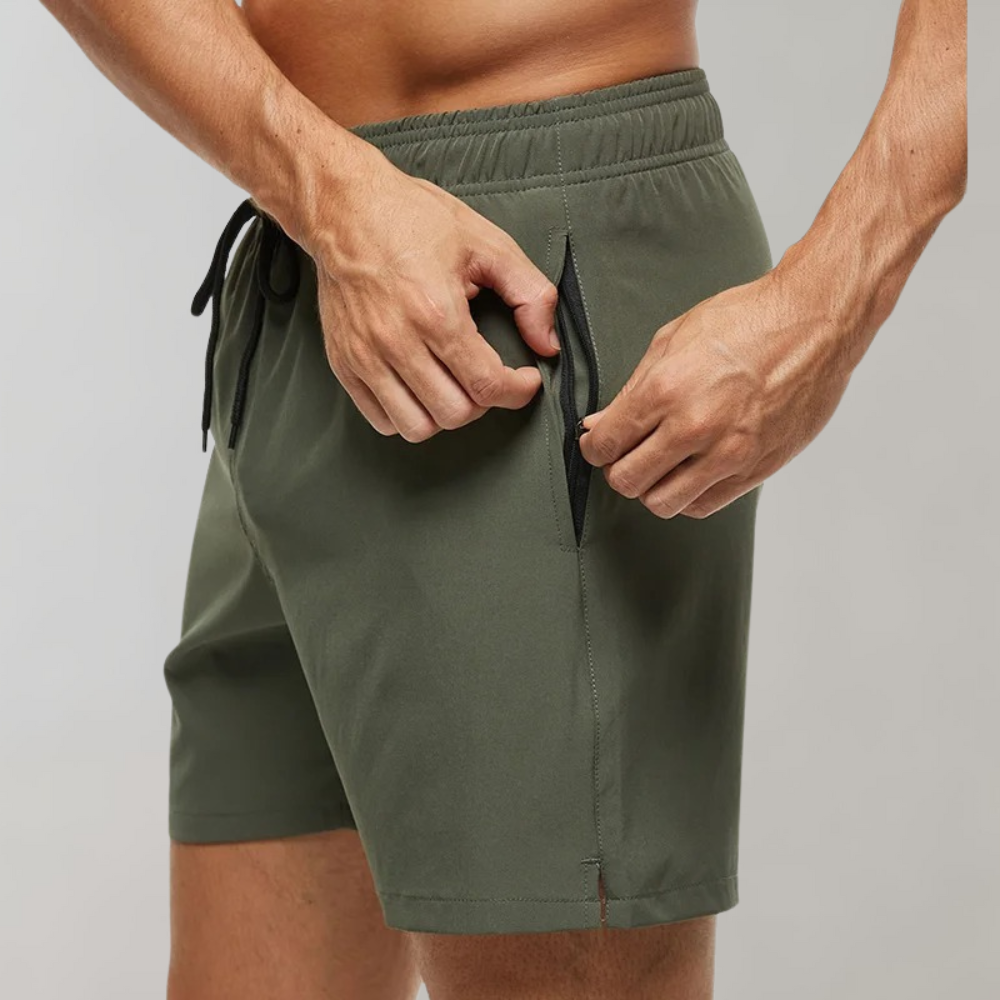 Herreshorts med lynlåslommer