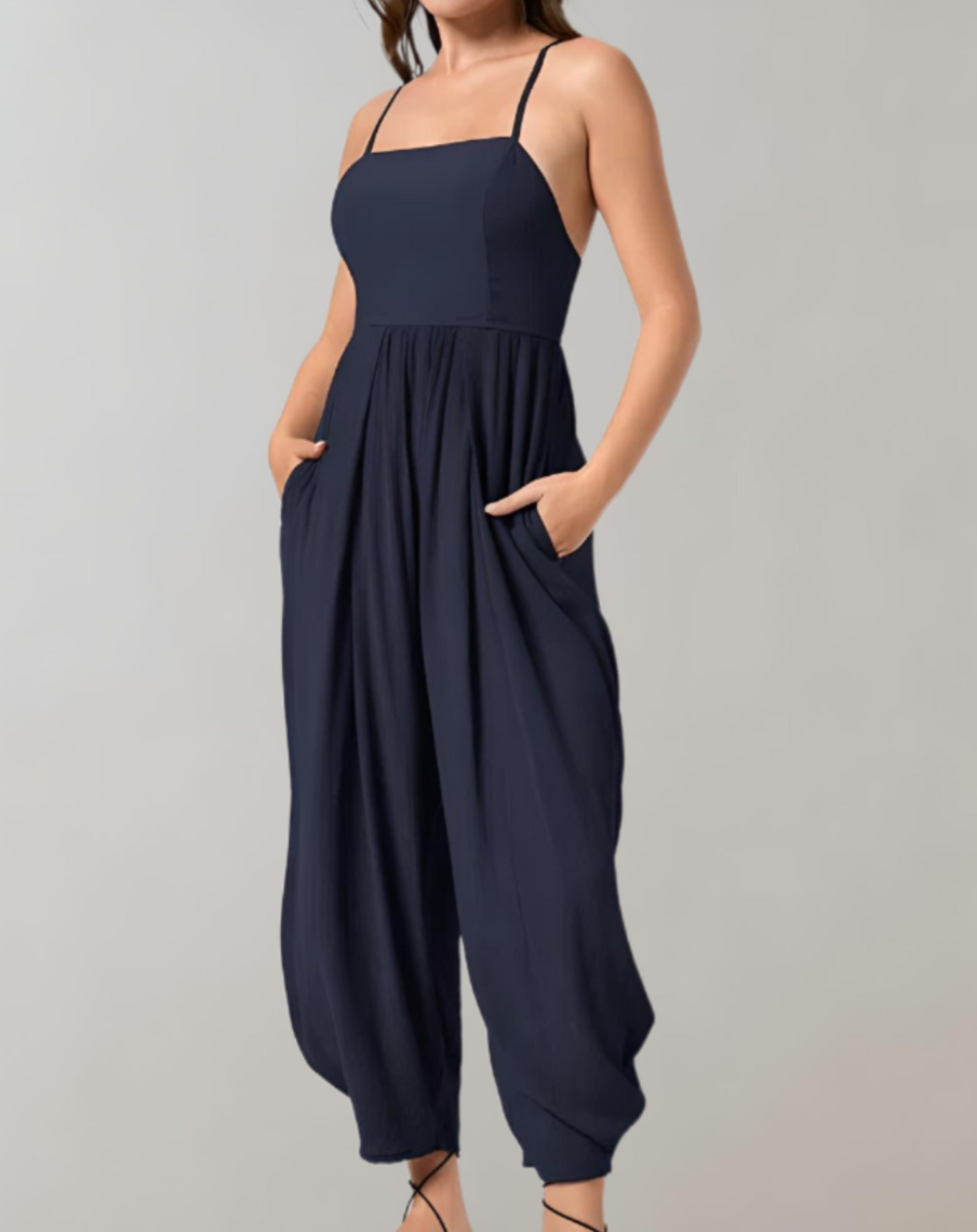 Elegance Jumpsuit med spaghettistropper til kvinder