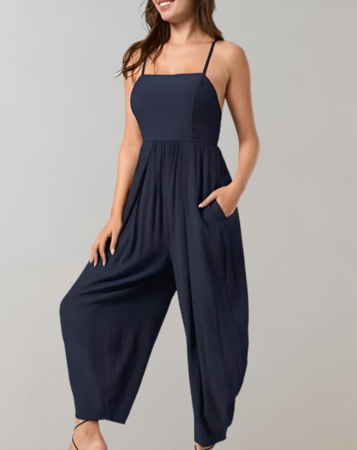 Elegance Jumpsuit med spaghettistropper til kvinder