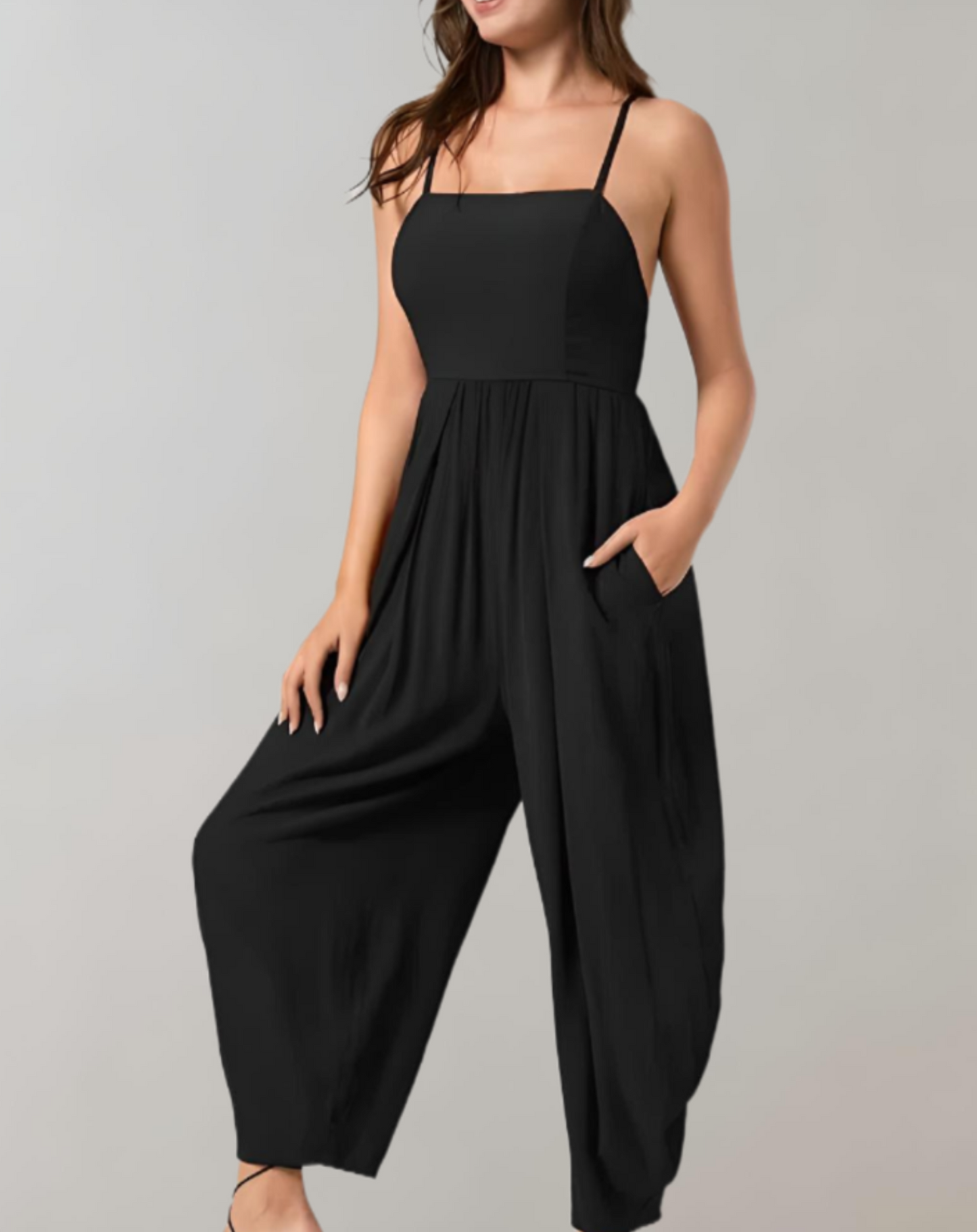 Elegance Jumpsuit med spaghettistropper til kvinder