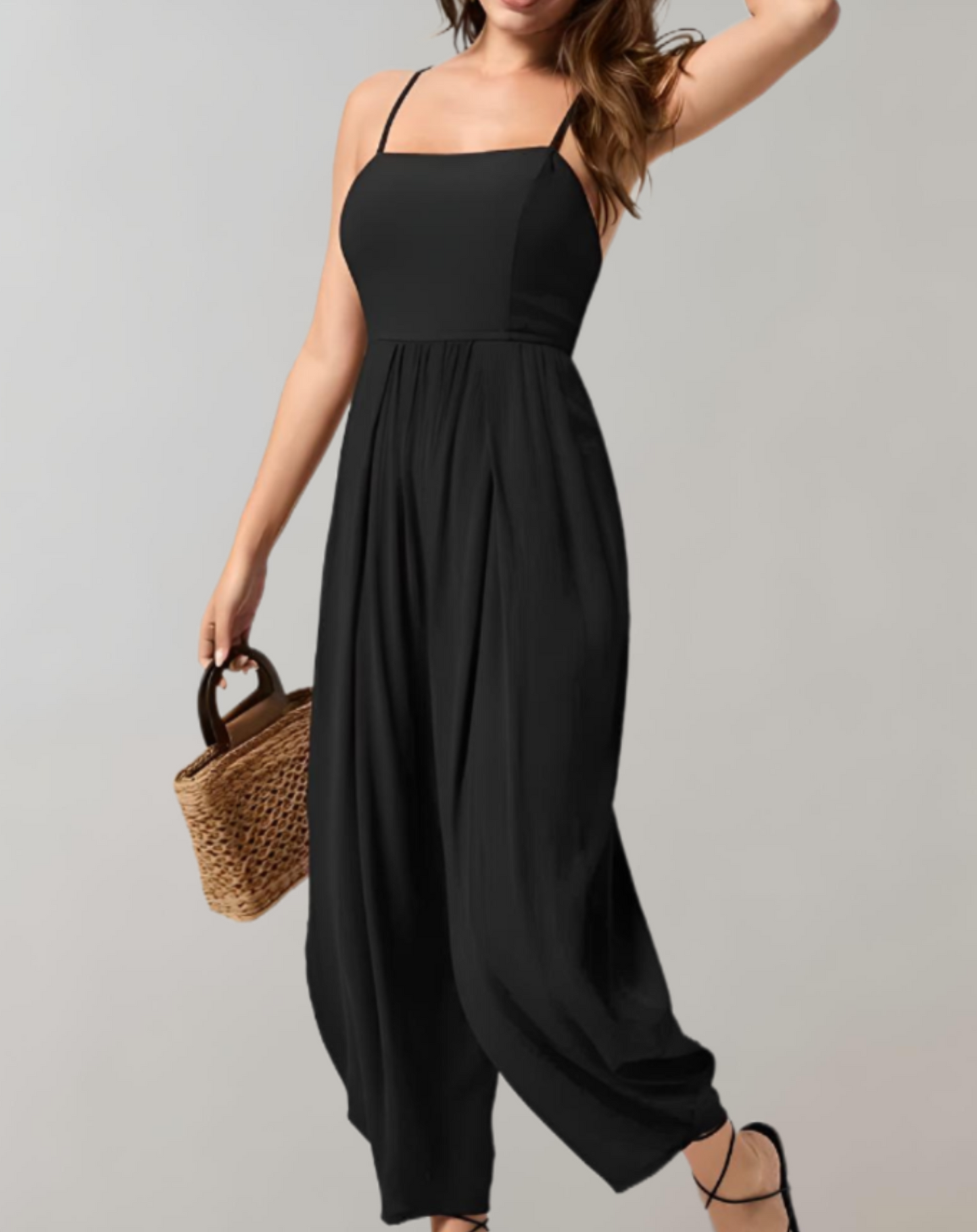 Elegance Jumpsuit med spaghettistropper til kvinder