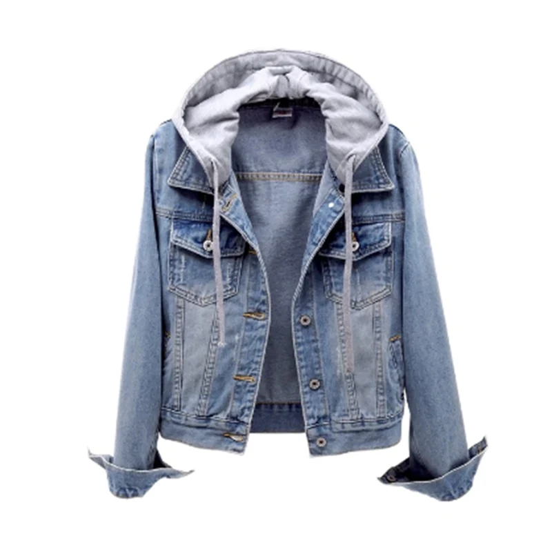Denimjakke med lammefleecestreng