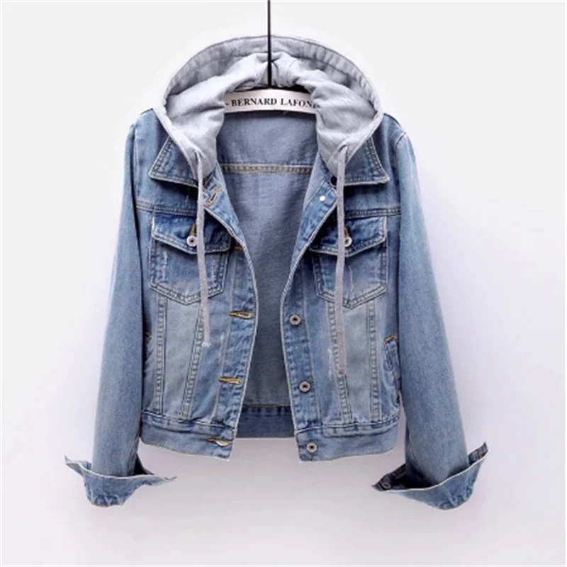 Denimjakke med lammefleecestreng
