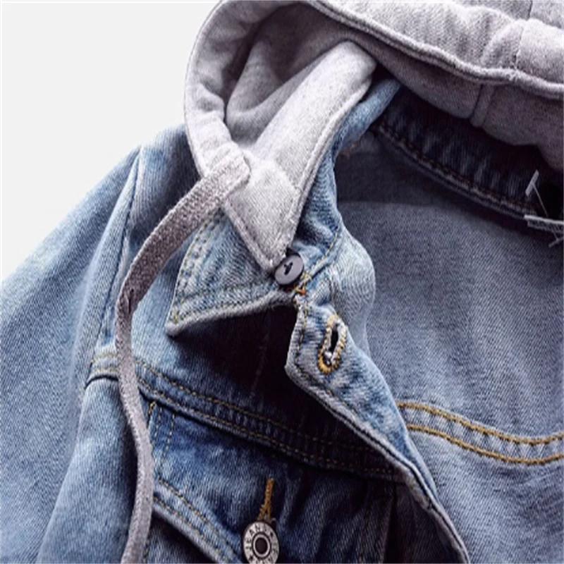 Denimjakke med lammefleecestreng