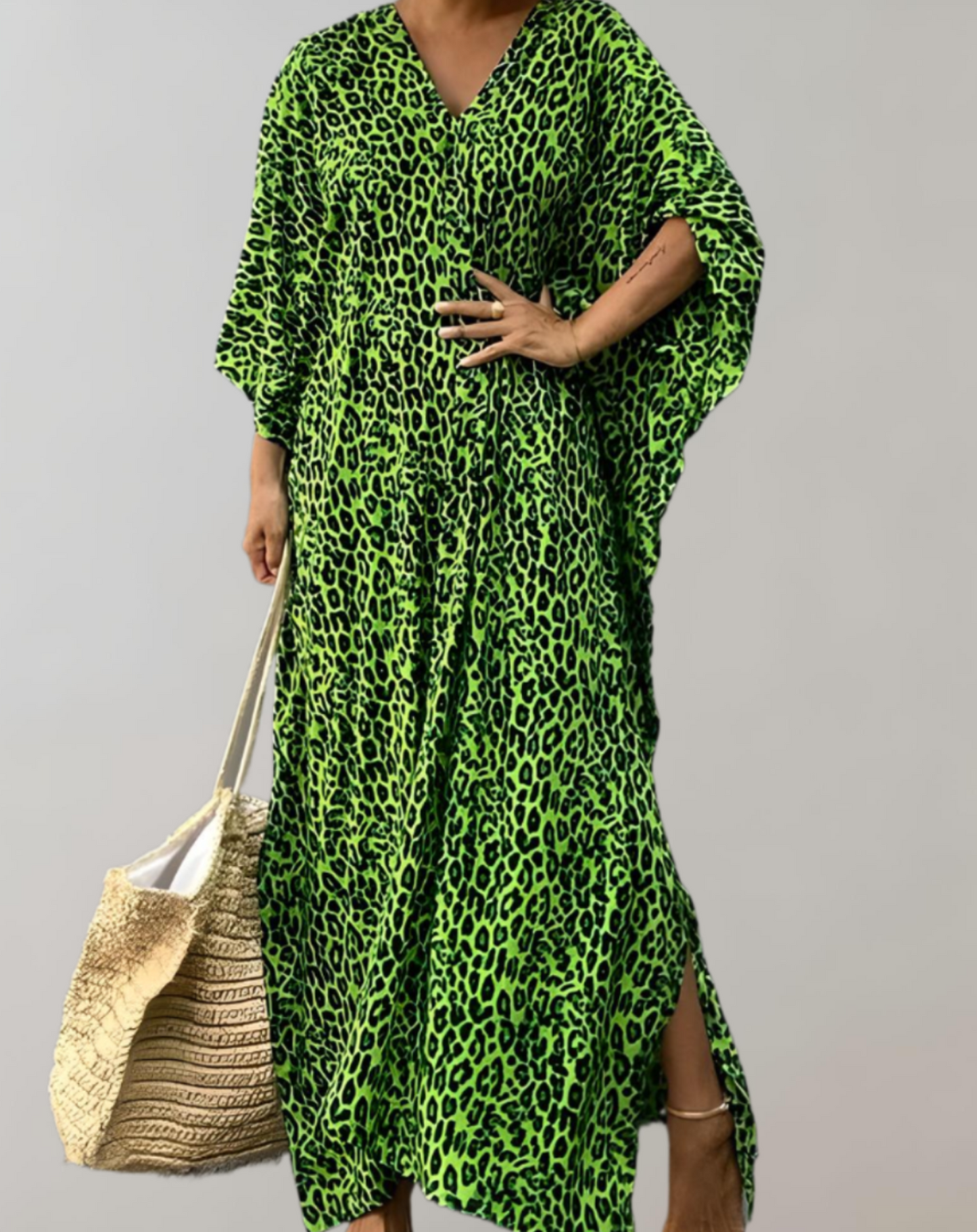 Oversized kjole med unikt print til kvinder