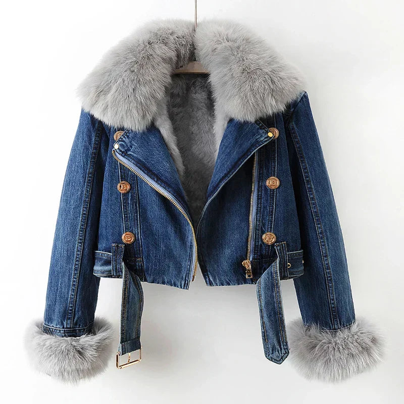 Elegant denimjakke til kvinder
