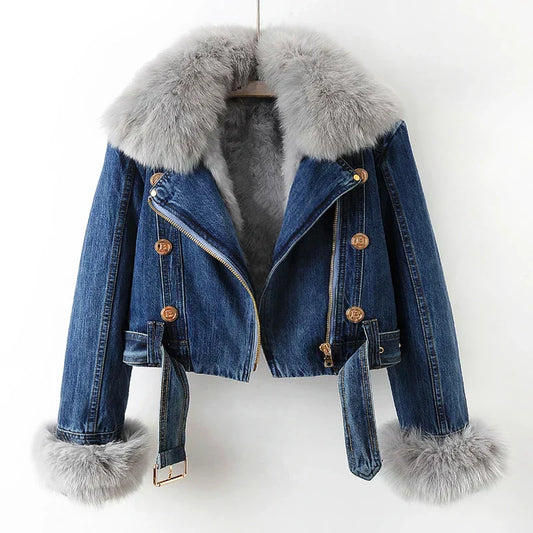 Elegant denimjakke til kvinder