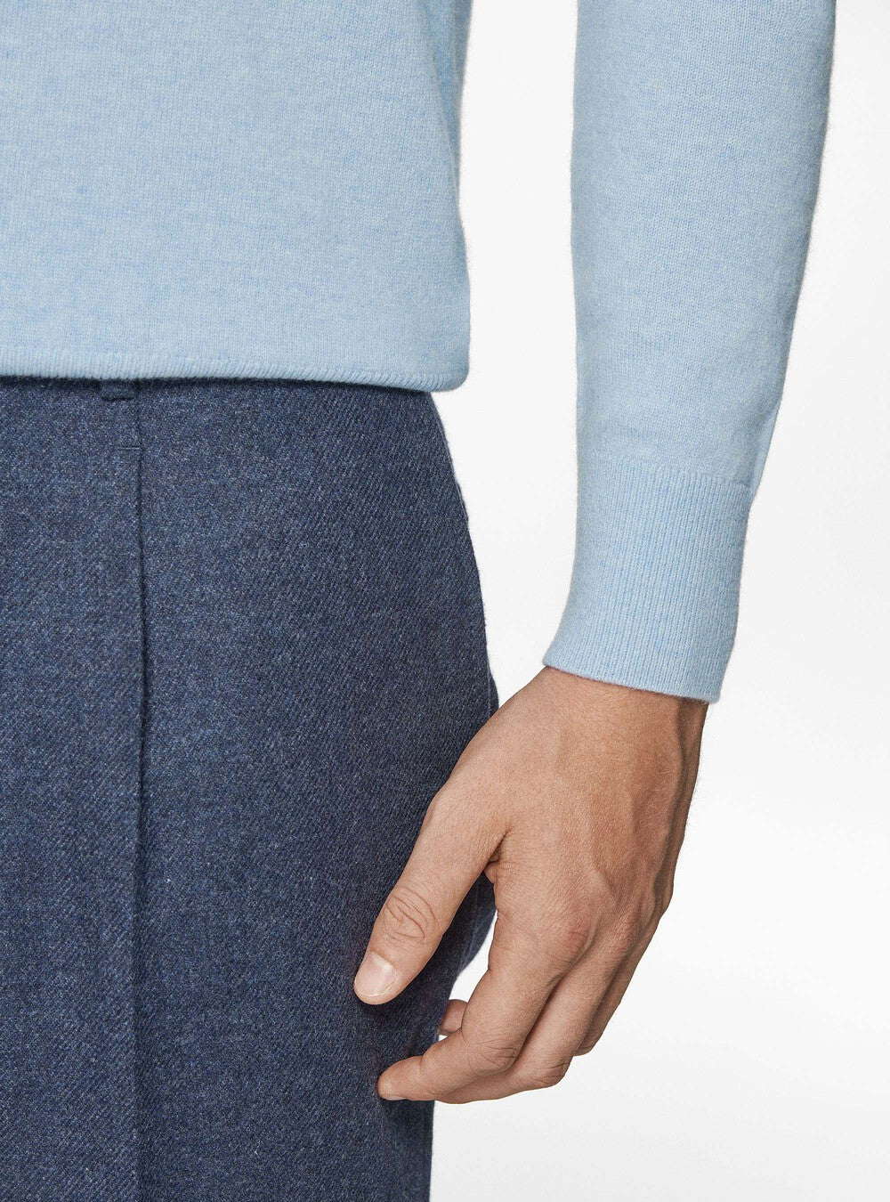 Premium Lyseblå sweater til mænd