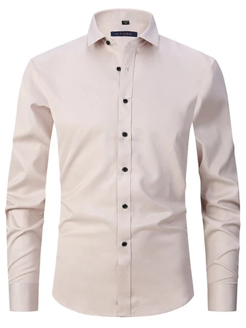 Herre slim fit skjorte med lange ærmer