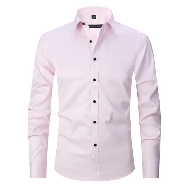 Herre slim fit skjorte med lange ærmer