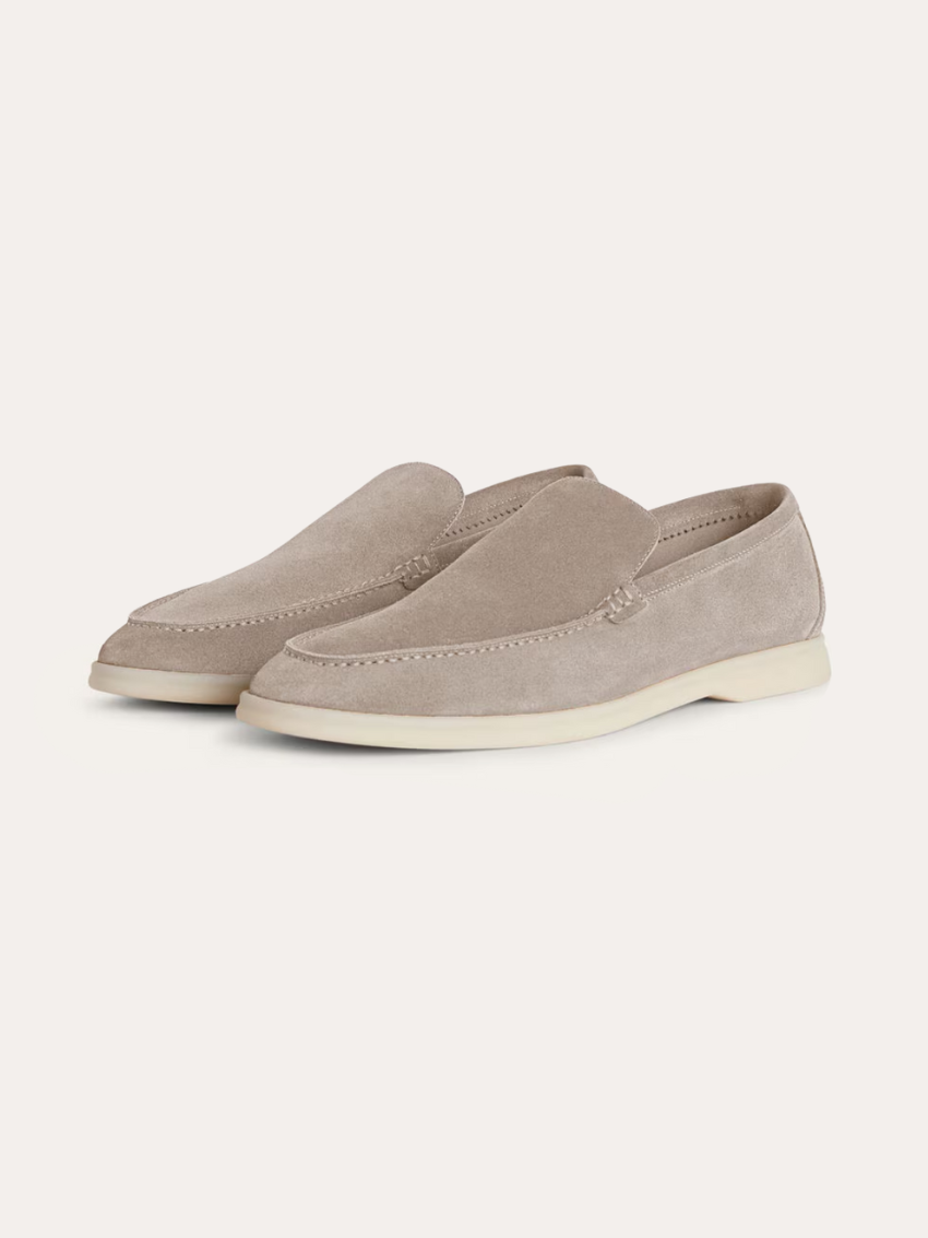 Raffinerede Beige loafers i ruskind