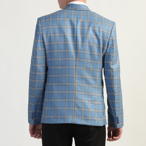 Herre ternet slim fit blazer