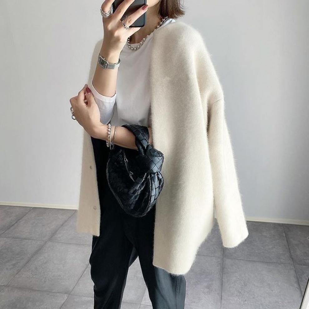 Komfortabel cardigan i uld til damer