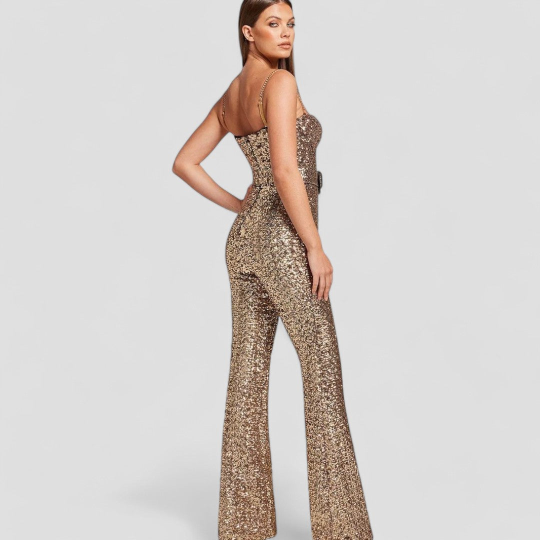 Afslappet jumpsuit med lange ben til kvinder