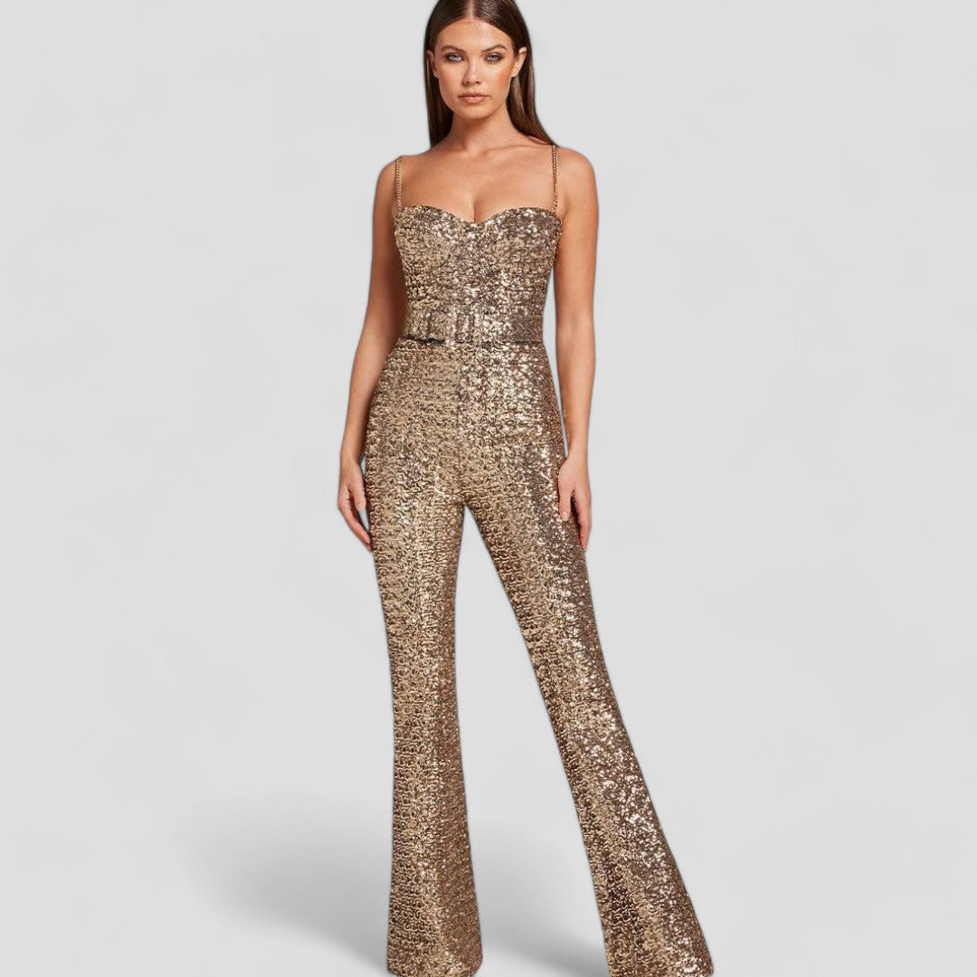 Afslappet jumpsuit med lange ben til kvinder